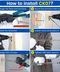 Installation guide for Ten Pairs One Eighth Inch Cable Railing Hardware Kit With Swage Toggle Turnbuckles For Wood Posts CK07