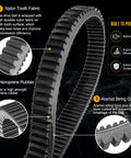 Sick CVT Drive Belt For Your Can-Am Maverick Commander Outlander ATV UTV Fits 570 650 800 1000 Models Replaces Oem Parts 422280360 close-up of durable nylon tooth fabric and chloroprene rubber construction.