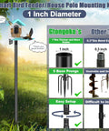 Beefy 1 Inch Diameter Bird Feeder Pole Stand 79 Inch Tall Outdoor Mounting Kit Heavy Duty Black Metal Pole Comparison Chart