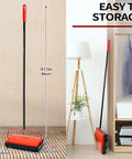 Manual Carpet Floor Sweeper With Tough Horsehair Rollers To Snag Pet Hair And Crumbs Plug Free Unit in a modern home setting.