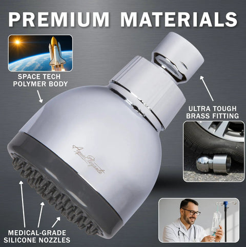 High Pressure Shower Head That Delivers Real Power With A 3 Inch Spray Face, Wall Mount, Anti Clog Nozzles, Polished Chrome