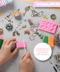 Hands crafting with 85 Color Polymer Clay Kit For Kids And Adults With 19 Sculpting Tools And 16 Accessories Oven Bake Modeling Clay Starter Set