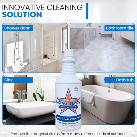 Grout Cleaner That Tackles Hard Water Stains And Shower Door Spots Cleans Tile Fiberglass And Windows 16 Ounce Bottle Fresh Mint Scent