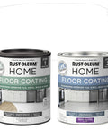 Interior Floor Coating Kit Ultra White Semi Gloss Finish For Ceramic Tile Concrete Hardwood Laminate And Vinyl Water Based DIY