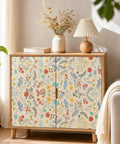 Self Adhesive Floral Peel And Stick Wallpaper Roll For Renters Featuring No Fuss Quick Install Water Resistant Scratch Proof Vinyl Wall Covering on cabinet doors.