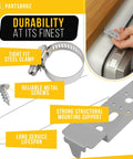 Two Pack LG Dishwasher Mounting Bracket Replacement includes steel clamp and metal screws, showcasing installation process