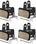 Beefy Stopping Power Low Noise Resin Disc Brake Pads For Mountain Bikes, High Performance Heat Resistant With Springs 4 Pairs Black