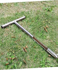 Heavy Duty Handle Soil Sampler Probe In Stainless Steel Pro Grade Durable And Lightweight Lawn Care Tool For Soil Testing Gardening Agriculture Golf Course Maintenance No Fuss Carry And Reusable on grass