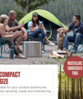 Group camping with Pine Scent Citronella Candle With Wooden Crackle Wick Outdoor 6 Ounce Tin Delivers Chill Crackle And Fresh Pine Aroma For Patio And Backyard Nights For Outdoor Evenings