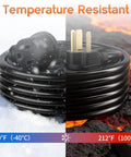 50 Ft Welder Extension Cord 30 Amp 10 Gauge 3 Prong Nema 6-50P To 6-50R on snow and lava showing temperature resistance