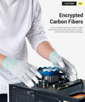 ESD Anti Static Gloves With Carbon Fiber for High Resistance Hand Protection, Medium Size, used on electronics assembly