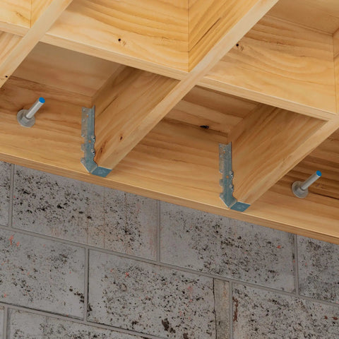 Installed Retrofit Bolt One Half Inch By Five Inch Zinc Plated Grade 36 With Washer For Tension And Shear Wood Connections