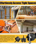 Two Pack Nut Zipper Drill Attachment for quick nut removal in tight spaces, electricians and builders using tool on threaded rods.