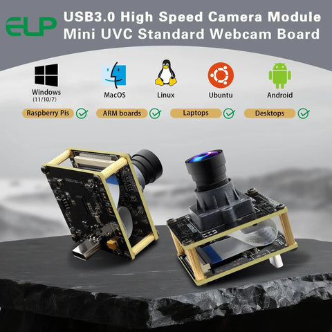 Ultra HD 20MP USB3 Camera Module For Computers And Raspberry Pi 4K 30FPS WebCam Board With 95 Degree Wide Angle Lens USB3 USB2