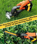 2-In-1 Cordless Hedge Trimmer and Grass Shear Tool Only Lightweight 3.3 lb handheld use on grass and shrubs with gloves