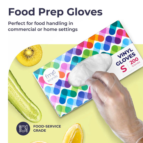 Ambidextrous 200 Pack Disposable Vinyl Gloves For Meal Prep And Kitchen Cleaning Large Size Food Safe Touchscreen Compatible Easy To Use Cooking And Baking Gloves
