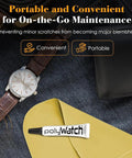 PolyWatch Plastic Watch Scratch Remover Polish With Microfiber Cloth 2 Pack Pro Grade Polish for Acrylic Watch Crystal Repair