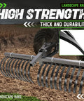 Heavy Duty ATV UTV Landscape Rake Implement For Rock Removal Grass Clumps And Debris Prep with adjustable teeth in field