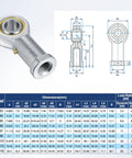 4-Pack PHSB8 Heavy-Duty Rod End Bearings 1/2 Inch Bore 1/2-20 Right Thread Built-To-Last Self-Lubricating Female Thread Steel Joint With Jam Nuts For Forging Machines CNC Equipment Steering Linkages And Automation Tools, steel rod end