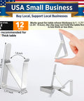 12-pack Stainless Steel Tablecloth Clips With Rock Solid Grip for tables up to 1.8 inches