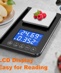Dual Platform Kitchen Scale Pro Grade 33 Lb Large Scale And 1.1 Lb Mini Scale with LCD display for digital weight measurement