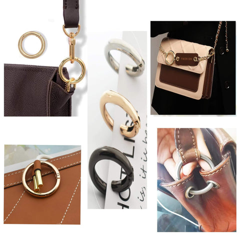 10 Pcs Big Round Carabiner Clips, 2 Inch, 50 Mm, Metal Trigger Snap Hooks With O Rings For DIY Charms, Keychains, Bags, Purses, Crafts Making
