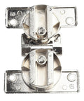 180 Degree Self Supporting Concealed Folding Hinge Set For Cabinets And Folding Tables Zinc Alloy Hardware Silver Finish close-up