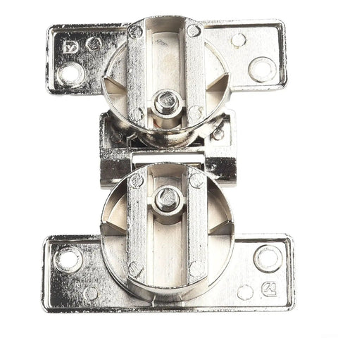180 Degree Self Supporting Concealed Folding Hinge Set For Cabinets And Folding Tables Zinc Alloy Hardware Silver Finish close-up