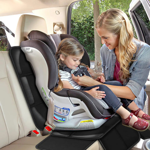 Kid Safe Car Seat Protector Cover With 600D Waterproof Non Slip Cushion Mat under child seat in car interior