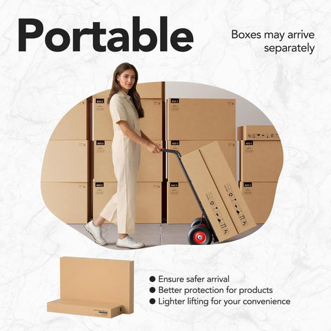 Top Shelf Badass Corner Electric Standing Desk With Spacious Storage Drawers And Clean Power Strip Tray Smooth Height Adjustable Gaming Table Sick Setup For Massive Dual Monitor Rigs Walnut in portable packaging.