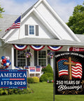 Patriotic USA Garden Flag 12x18 Inch Double Sided Waterproof Banner Celebrating 250 Years Of One Nation Under God 1776 To 2026