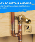 Brass pipe nipple connector, 3/4 in NPT male x 3/4 in NPT male, 4 in long.