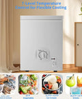 Kick Back And Chill On This 3.2 Cubic Feet Chest Freezer With Rapid Cooling and a 7-level temperature control dial.