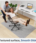 Office Chair Mat For Hard Floors 36 By 48 Inches Anti Slip Non Curve Desk Chair Mat Protects Hardwood And Tile From Scuffs While Rolling Chairs Glide Smoothly In A Home Office.