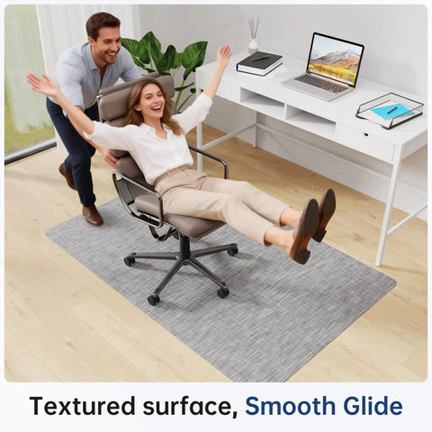 Office Chair Mat For Hard Floors 36 By 48 Inches Anti Slip Non Curve Desk Chair Mat Protects Hardwood And Tile From Scuffs While Rolling Chairs Glide Smoothly In A Home Office.