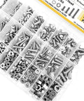 Massive 900Pcs Metric Screw Kit With M3-M6 Button Head Hex Screws, Nuts, Bolts, Washers, 304 Stainless Steel Case