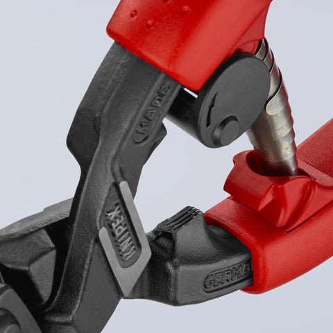 Close-up of Comfort Grip Angled High-Leverage Cobalt Cut Diagonal Cut Pliers With 20-Degree Head and spring-loaded handles