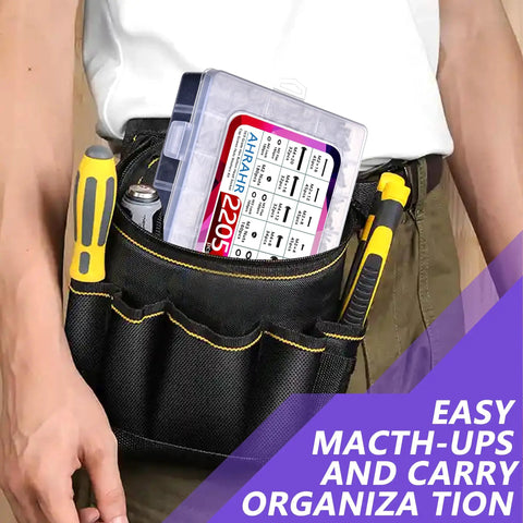 2205 Piece Metric Screws Set M2 M3 M4 M5 Assortment Kit in tool pouch