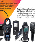 PV78 Solar Irradiance And Temperature Meter With Tilt Sensor And Compass For Solar Pros On Sites, with other tools displayed.