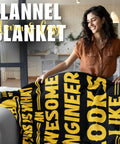 Engineer Gift Throw Blanket For Mechanical Electrical And Computer Pros Cozy Flannel Throw For Men 65 X 50 Inches Black