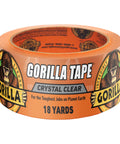 Gorilla Crystal Clear tape roll, 1.88 in x 18 yd, orange packaging with Gorilla logo