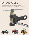 Heavy Duty Beefy Build Chain Breaker Tool for Dirt Bike ATV Motorcycle and Bicycle Chains showing chain link removal detail