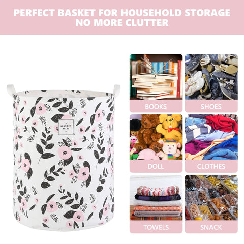 Foldable Laundry Basket Hamper With Handles, Portable Tall Collapsible Canvas Bin With Waterproof Lining, ideal for storage.