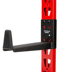 Beefy Six Arm Cantilever Wall Mount Rack For Wood, Lumber Or Pipe Storage, showing arm with rubber coating and roll stops