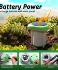 Smart Soil Moisture Meter 3 In 1 Soil Tester For EC Temp And Moisture Wireless Plant Monitor With App Pro Grade Solar Powered High Precision Digital Soil Sensor For Indoor Outdoor Garden And Lawn, solar cap detail