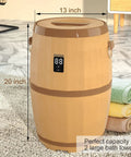Large Towel Warmer Bucket With LED Display For Spa Worthy Comfort, Hot Towel Warmer For Bathroom With Sturdy Handles shown.