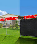 Outdoor Privacy Screen Fence And Mesh Shade Net Cover For 6 Foot By 50 Foot Fences Installed on Chain Link