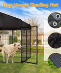 Outdoor Shade Cloth Net 80 To 90 Percent Sun Blocking HDPE With Reinforced Grommets 10x20 Ft Sunblock Shade Netting on Dog House