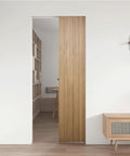 Commercial Grade Pocket Door Hardware And Track Set For 4 Foot Openings installed in modern room.