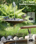 Sun Powered Pond Filter With Fountain Pump Kit 4W Solar Water Pump Nozzles And PVC Tubing For Bird Bath Water Garden